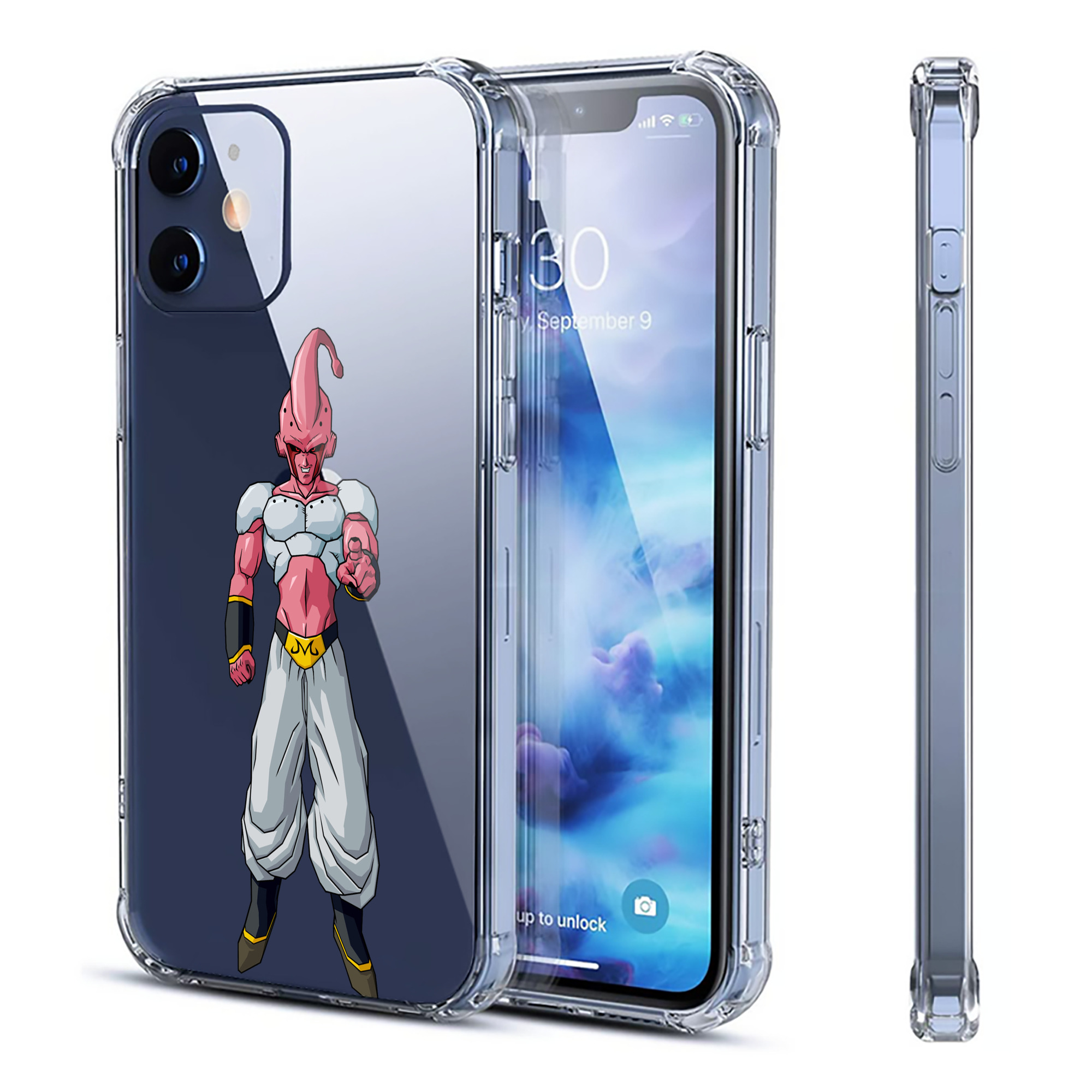 （画像用） ドラゴンボール 魔人ブウ DRAGON BALL Majin Buu 【iPhone 12シリーズ対応】透明スマホケース（クリアソフトケース）